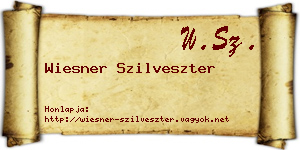 Wiesner Szilveszter névjegykártya